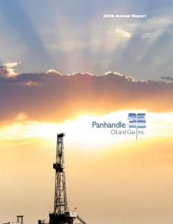 Cover of the 2009 Annual Report for Panhandle Oil and Gas Inc.
